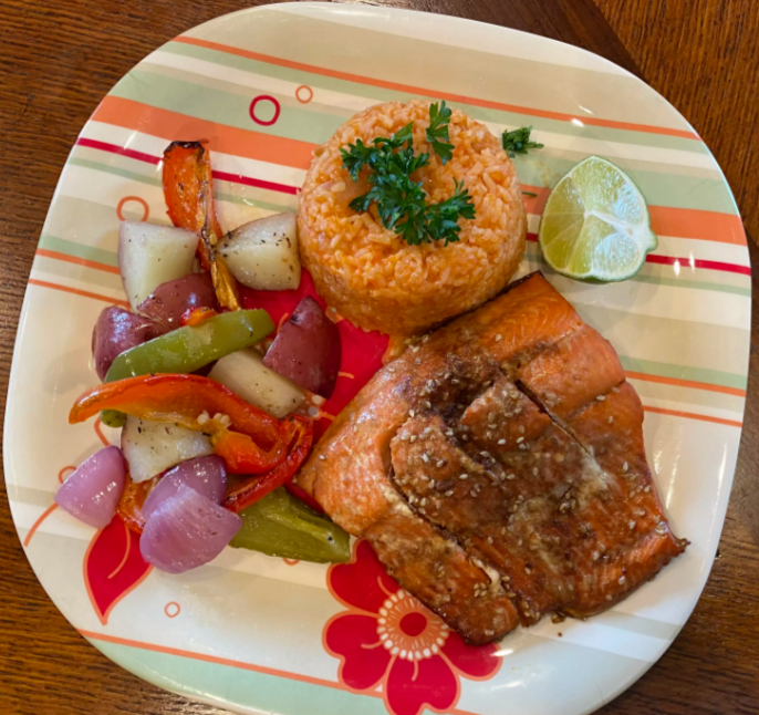 A delectable Kama Salmon dish, grilled to perfection and bursting with flavor.